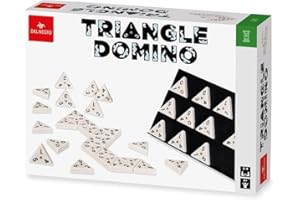 DAL NEGRO Dal 8001097539734 Triangle Domino Board Game with Cards, Suitable for Children from 8 Years and for the Whole Family, for 2 or More Players, Multicoloured, Black, Black