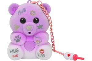 O-Kinee Orsetto Viola Che Registra,Registrabile Giocattoli Interattivi Adatto a Bambini dai 3 Anni in su,Orsetto Interattivo con Ciuccio e Portachiavi,Peluche Parlante,Portachiavi Orsetto