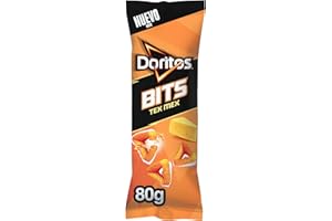 Doritos Bits Tex Mex Snack crujiente sabor queso, Bolsa individual para picar, 80g