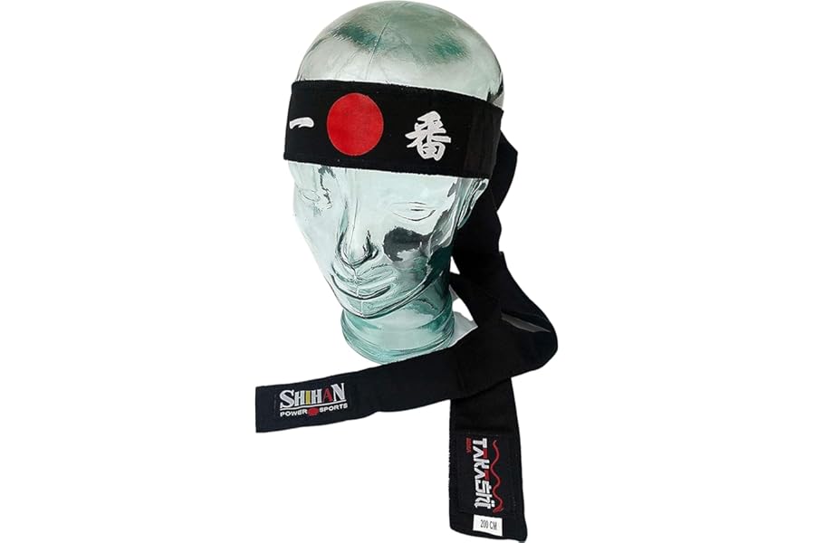 MARTIAL ARTS HEADBAND Takashi KENDO Tenugui Samurai NUMBER 1 (Hachimaki -Cotton Ninja Shinobi Head Band For Men/Women/Children KARATE KID Danny Larusso