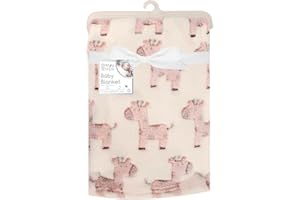 First Steps - Morbida copertina in pile per neonati 75 x 100 cm, con bavaglino in omaggio