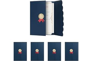 ‎XGOPTS XGOPTS 5 Stück Urkundenmappe A4 Karton Dokumentenmappe 300 g/m² Hochwertige Übergabemappen Urkundenhülle für DIN A4 Papier (Königsblau)