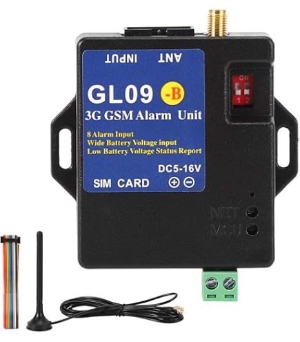 Sistema Allarme GSM Wireless | 8 Ingressi, Invio SMS Fino A 6 Numeri, Per Casa, Magazzino E Monitoraggio Industriale
