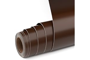 UIOK Vinyle Adhésif 12" x 15FT Permanent Vinyle Mat Film Autocollant Rouleaux de Film en Vinyle pour Traceur Auto-adhésif pour Cricut Cutters et Autres Machines (Café)