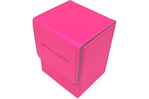 docsmagic.de Premium Magnetic Flip Box (100) Pink + Deck Divider - MTG - PKM - YGO - Kartenbox Rosa