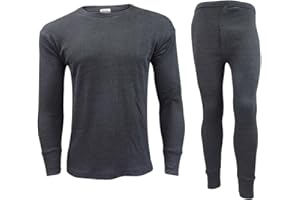 COSHAL® Ensemble de sous-vêtements thermiques pour homme - Haut et bas à manches longues - Haut et pantalon long - Ensemble de couches de base (haut + bas)