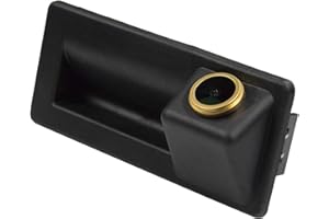 MISAYAEE HD Telecamere posteriori Retrocamera D'oro Telecamera (1280x720p) Retromarci Telecamera Visone Notturna per Audi A4 A6 S5 Q5 Q3 2010-2015 Caddy Tiguan Golf Passat B5 B6 3C B7 Jetta Touareg Cayenne