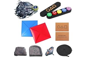 SPVN Korean Gonggi Game Set, Fun Traditional Korean Games Like Jebi Chagi, Gong-gi and DDAKJI, Family Travel, Skill Development and Valentine's Day Gifts