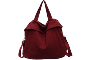 DWDC Borsa a tracolla grande, in nylon, impermeabile, con tracolla regolabile, da donna, per lavoro, palestra, viaggi