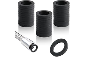 NEWOUTSET Paquete de 40 arandelas planas, sello de goma sanitaria de 3/4 ", sello de grifo de 3/4", junta de manguera de ducha, cabezal de ducha, junta tórica de goma para fregadero