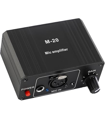 Srliya + 60 DB Gain Microphone PréAmpli, XLR / 3,5 Mm / 6,35