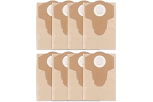 KEEPOW 8 Bolsas para Aspiradora 20L para Einhell TC-VC 1820, 1820S, 1930S, TE-VC 2230, Accesorios para Einhell Aspiradoras en Seco y Húmedo