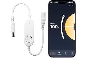 JBdusn LED-remsstyrenhet, DC12-24V WiFi Bluetooth-appstyrd för remsor kallvit och varmvit, Tuya/Smart Life Dimmer LED-styrenh