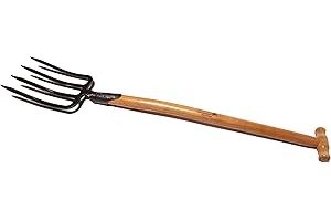 KRUMPHOLZ Spatengabel mit Federdülle (Lanzenzinken) und Eschen-T-Stiel 280x180 mm, 4 Zinken