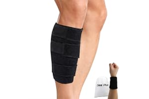 Dee Plus Waden Kompressionsbandage 1 Paar Sports Waden Kompressionsstrümpfe Wadenbandage, Wadenbandage, Beinlinge, Calf Sleeves für Männer & Frauen | Linderung von Wadenschmerzen, mit Handgelenkstütze