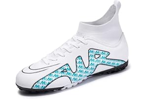 Ifikk Męskie buty piłkarskie za kostkę, antypoślizgowe buty piłkarskie TF/AG, profesjonalne dziecięce buty treningowe do użytku na świeżym powietrzu, korki do gry na trawie, trampki