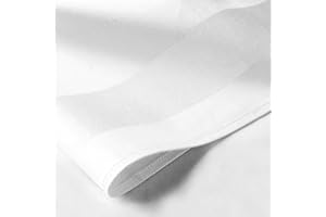 Set of 6 Superior White 100% Cotton Satin Band Napkins | by A & B TRADERS