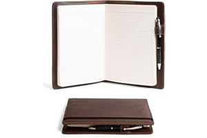 Hide & Drink, Case Cover for Hardcover Leuchtturm A5 (5.75 x 8.25 inch) Notebook Protective Case Cover Journal Personal Planner Full Grain Leather Handmade Writing Supplies Bourbon Brown