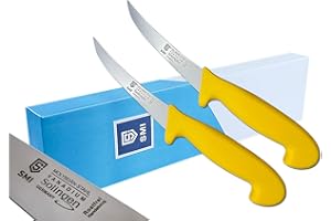 SMI - 5 pulgadas Cuchillo para deshuesar Solingen, Cuchillo de carne, Cuchillo de carnicero 2 piezas - Made in Germany