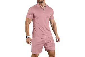 KUYIGO Ensemble polo et short d'été pour homme - 2 pièces - Vêtement tendance et décontracté