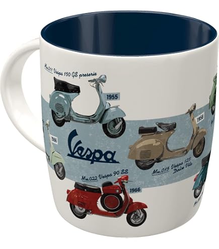 Plaque Décorative Métal Vespa - Format 10x14 Cm - Style Vintage - Nostalgic-Art