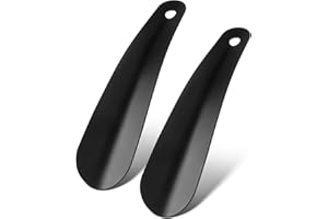 Dacitiery 2 Stück Schuhanzieher Metall 16cm Kleine Schuhanzieher Edelstahl Schuhanzieher Mini Schuhlöffel Klein Metall für Kinder, Senioren