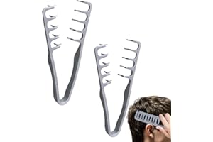 LPOPPCX 2 Piezas Peines Texturizador, Peines De Dientes Anchos, Pein-es Masculino Para Cabello Con Volumen Pe-ines Para Cubrir Las Costuras, Accesorio De Aseo Ligero Para Cabello Rizado, Uso De Peluquería