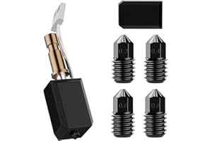 Druckkopf Extruder Kit, Extruder Ceramic Heating Tube Hot End Kit enthält Extra Gehärteter Stahl Düse (0.2/0.4/0.6/0.8mm) und Silikon Abdeckung für Anycubic Kobra S1 Combo 3D Drucker