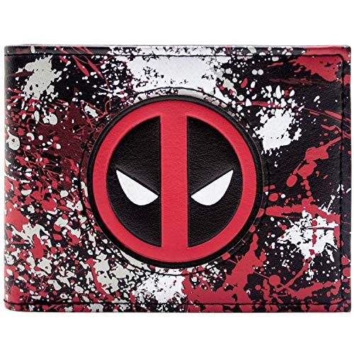 Preisvergleich Produktbild Marvel Deadpool Farbe Spritzte Schwarz Portemonnaie Geldbörse