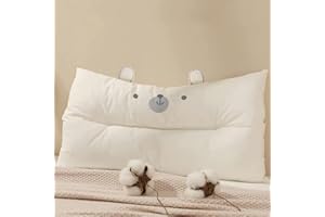 Choc chick Toddler Pillow, 20X12inches Machine Washable Soft Hypoallergenic Kids Pillows,100% Cotton Pillowcase Child Cute Animal Perfect Toddler Pillows for Sleeping 2 Year Old (Bear)