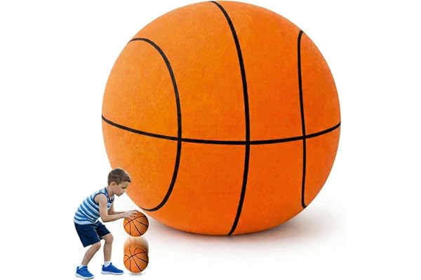 AirSlam® Ballon de Basket en Mousse Silencieux 24 cm | Jeu Intérieur pour Enfants | Ne Fait Pas de Bruit | Balle Silencieuse Basketball | Jouet Lavable, Durable & Résitant | OriginalCorner®