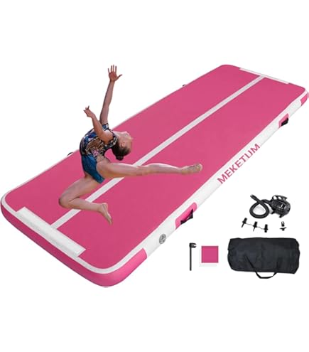 Tappetino Gonfiabile Airtrack 3M - 10cm Spessore, Con Pompa Elettrica, Per Ginnastica, Yoga E Allenamento - Foto 13