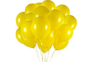Hrobig Luftballons Gelb - 100 Stück 30 cm / 12 zoll - Premium Latex Helium Ballons für Geburtstag, Hochzeit, Babyparty, Halloween Oder Weihnachten party Deko