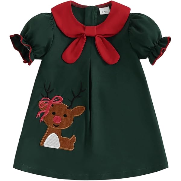 Petit ami Baby Girl's Holiday Christmas Dress -Precious red Corduroy Holiday Santa Dress. Dress &Ruffle Turtleneck., Santa-dress-with-mock-turtleneck, 3T: Buy Online at Best Price in UAE