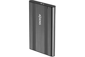 AISENS ASE-2526GR - Boîtier Externe 2,5" 9,5 mm SATA A USB 3.0/Usb3.1 Gen1, Gris