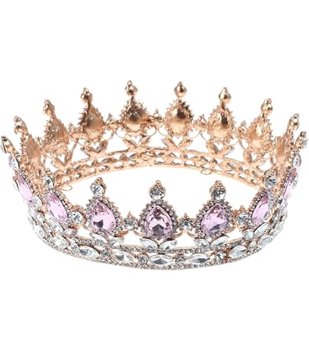 Tiara di Sposa Principessa Barocco Regina Corona di Cristallo con Strass Accessori per Capelli per la Cerimonia Nuziale Pageant di Compleanno