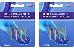 GENERIC Ever Ready Corn & Callus Trimmer Refills 4 | Corn Knife Replacement Cartridges (Pack of 2)