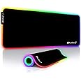 RGB Gaming Mouse Mat 800 x 300 x 4 mm Large Extended Mousepad 12 RGB Lighting Modes, Non-Slip Rubber Base, Special-Textured S