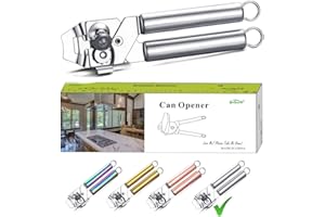 Berglander Can Opener, Stainless Steel Can Opener, Can Opener Hand Held, Smooth Edge Manual Can Opener, Heavy Duty