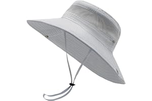 SEYUFN Damen Sonnenhut Outdoor Sommer Wanderhut Damen UV-Schutz Bucket Cap Faltbar Mesh Pferdeschwanz Breite Krempe Zum Safari Angeln