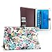 Produktbild Saxonia. Tablet Tasche für Samsung Galaxy NotePro (SM-P900 P905) / TabPro 12.2 (SM-T900 T905) Schutzhülle mit Kartenfächer, Rosen Blumen Design Weiß
