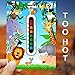 Baby Safe Ideas Jungle Animals Nursery Room Thermometer - Using Latest Easy Read Colour Changing Technology - Also Great for Adults!
