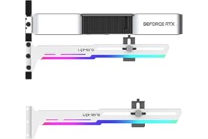 ‎UPHERE GAMING upHere gaming Grafikkarten Halterung Weiß,Grafikkarte Weiß,Stutzen Weiß,5V ARGB Videokarte Sehnenhalter/Holster-Halterung,Einzelsteckkarten