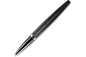Diplomat - Viper - Bolígrafo Rollerball Negro Guilloche - Cuerpo de Aluminio - Duradero y Elegante - Garantía de 5 Años