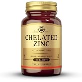 Solgar Chelated Zinc 22 mg | Supports Skin, Hair &amp; Nails | 100 Capsules | High bioavailability aminochelated zinc &middot; Vegan and