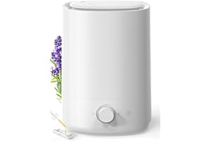 ‎AROEVE AROEVE 5L Top-Fill Luftbefeuchter, Ultraschall Kaltnebel Luftbefeuchter Schlafzimmer mit Ätherisches Öl Diffusor, 360° Drehdüse, 28dB Nachtlicht, 50H Laufzeit, für Baby-Kinderzimmer, Pflanzen