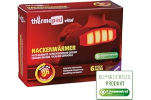 Thermopad Ocieplacz na szyję – oryginalny produkt: 6 x podkładki grzewcze na 8 godzin ciepła I natychmiast gotowa do użycia nakładka termiczna z bardzo ciepłymi podkładkami grzewczymi – idealna
