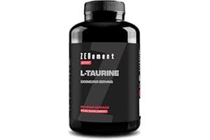 L‑Taurine 1000 mg per Dose (2 Capsules) – 180 Vegan Capsules (3‑Month Supply) – Pure Taurine – Sport Supplement – Gluten‑Free, Lactose‑Free, No Additives – Zenement