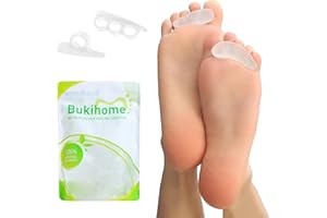 Bukihome Corrector de dedos en martillo de gel para dedos de pie, 12 piezas de escudo de apoyo para mujeres y hombres, realinea doblado, torcido, rizado, garra, dedos en martillo, soporte para