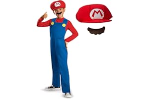 DISGUISE Oficjalny kostium Nintendo Super Mario, kostium karnawałowy dla dzieci, kostium Supermario dla chłopców i dzieci, na karnawał, Gerburday Mario, kostium